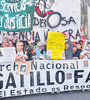 La cabecera de la marcha en el centro porteño. (Fuente: Enrique García Medina)