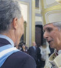 Mauricio Macri y el cardenal Mario Poli, durante el Tedeum por el 25 de mayo. (Fuente: NA)