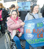 Frente a la Quinta presidencial, se manifestaron por los derechos de los discapacitados. (Fuente: Télam)