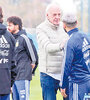 Los jugadores de la Selección durante la primera práctica con vistas a la Copa América. (Fuente: Prensa AFA)