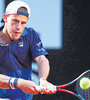 Diego Schwartzman, ayer, frente a Novak Djokovic en Roma.