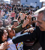 Alberto Fernández llega por primera vez a Rosario como candidato. (Fuente: Télam)