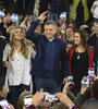 El presidente con los candidatos a diputados nacionales que están "orgullosos de dar la cara", dijo Macri. (Fuente: Sebastián Granata)