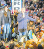 María Eugenia Vidal, Guillermo Montenegro y Mauricio Macri. (Fuente: Télam)