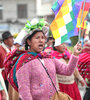 Mujeres marcharon en Potosí en respaldo al presidente Evo Morales.  (Fuente: EFE)