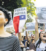 Marcha en Plaza de Mayo en solidaridad con el pueblo de Chile. (Fuente: Adrián Pérez)