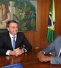 Bolsonaro con Decotelli, cuando lo anunció como ministro.  (Fuente: Twitter Jair Bolsonaro)