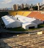 El estadio Pacaembú durante la pandemia de coronavirus.
