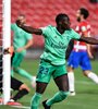 El francés Mendy celebra la apertura del marcador para Real Madrid. (Fuente: AFP)