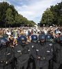 La Policía tuvo algunos roces con los manifestantes.  (Fuente: EFE)