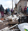 Violento desalojo de manifestantes de la Municipalidad de Ercilla. (Fuente: AFP)