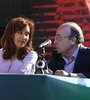 Moreau y CFK, en un acto que compartieron.  (Fuente: NA)