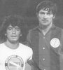Maradona, con 17 pirulos, y Fischer, con 34. (Fuente: Instagram)