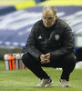 Bielsa, pensativo, en la tarde en Elland Road. (Fuente: AFP)