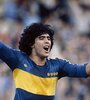 Diego Maradona con la camiseta de Boca del 81.