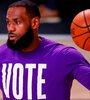 LeBron James, y su llamado a votar. (Fuente: AFP)