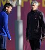 Messi y Setién, en los tiempos de vínculo en el club culé.  (Fuente: AFP)