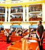 Merino asume la presidencia de Perú ante el pleno del Congreso. (Fuente: EFE)