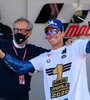 El festejo de Joan Mir, campeón con su Suzuki en el MotoGP. (Fuente: AFP)