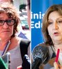 Sonia Alesso de Amsafe y la ministra de Educación Adriana Cantero. (Fuente: Amsafe/Gobernación)