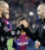 La foto que eligió Iniesta para saludar el retiro de Mascherano. (Fuente: Andrés Iniesta)