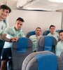 El plantel argentino rumbo a Lima. (Fuente: NA)