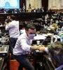 El oficialismo festejó la media sanción en la madrugada del miércoles  (Fuente: Prensa Diputados)