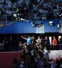 Maradona en el estadio del Zenit durante el Mundial de Rusia. (Fuente: AFP)