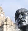 Estatua de Lennon (y los otros Beatles) en Liverpool. (Fuente: AFP)