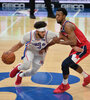 Seth Curry, en su último partido antes de la lesión. (Fuente: AFP)