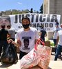 Silvino Báez, padre de Fernando, en el homenaje a su hijo. (Fuente: Télam)