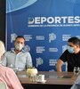 Reunión entre autoridades bonaerenses y miembros del Consejo Directivo de la Unión de Rugby de Buenos Aires. (Fuente: @DeportesGBA)