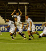 Platense festeja el pasaje a las semfinales frente a Riestra. (Fuente: Prensa Platense)