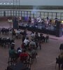 El anfiteatro, con protocolo y La Esencia de la Cumbia y Ayelén Becker en el escenario.