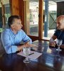 Macri con Larreta en el country de Villa La Angostura, en una de sus escapadas presidenciales, de 2018.