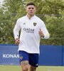 Rojo fue presentado al mediodía y practicó a la tarde, cuando sintió la molestia. (Fuente: Foto Prensa Boca)