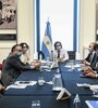 Pleno del Gabinete Económico en la reunión en la Jefatura de Ministros.  (Fuente: Jefatura de Gabinete)