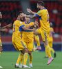 Tigres festeja su pasaje a las semifinales del Mundial de Clubes. (Fuente: AFP)