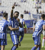 El Morro García, celebrando un gol con la camiseta de Godoy Cruz. (Fuente: NA)