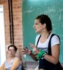 La psicoanalista Clara Attardo en uno de sus seminarios.