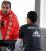 Pablo Dolce trabaja con Enzo Pérez en el gimnasio. (Fuente: Prensa River)