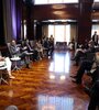 El gabinete económico en la reunión del jueves con los representantes de las empresas de alimentos.  (Fuente: Ministerio de Desarrollo Productivo)