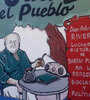 El mural fue pintado el jueves por familiares y compañeros