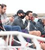 Gallardo en el River Camp. Al fondo, Hernán Díaz. (Fuente: Prensa River)