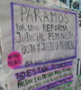 Intervención con afiches del Colectivo NiUnaMenos en el 8M, a partir del pliego de demandas. (Fuente: Archivo Colectivo NiUnaMenos)