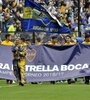 Laudonio, con ropa de gala, para celebrar un nuevo título de Boca. (Fuente: Télam)