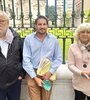 Victorio Paulón, Santiago Bereciartúa y Matilde Bruera en la presentación de ayer en tribunales.