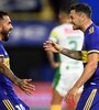 Tevez y Zárate, los goleadores del primer triunfo del año en la Bombonera. (Fuente: Fotobaires)