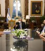 Alberto Fernández recibió en su despacho a Sergio Massa, Martín Guzmán y Raúl Rigo.