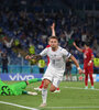 Immobile festeja el segundo gol de la Azzurra ante Turquía